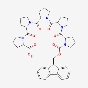 molecular formula C40H47N5O8 B12112960 Fmoc-DL-Pro-DL-Pro-DL-Pro-DL-Pro-DL-Pro-OH 