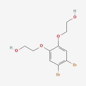 molecular formula C10H12Br2O4 B12112990 2-[4,5-Dibromo-2-(2-hydroxyethoxy)phenoxy]ethan-1-ol 