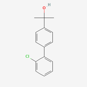 molecular formula C15H15ClO B1211300 2-[4-(2-Chlorophenyl)phenyl]propan-2-ol CAS No. 107430-45-5