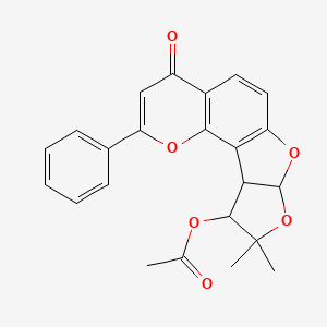molecular formula C23H20O6 B1211302 Semiglabrin 