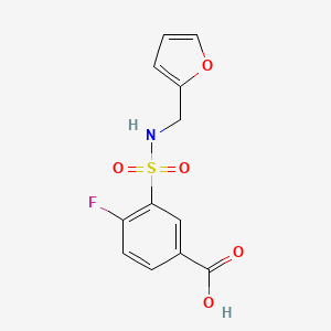 4-Fluoro-3-{[(furan-2-yl)methyl]sulfamoyl}benzoic acid