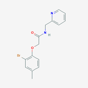 molecular formula C15H15BrN2O2 B1211306 2-(2-bromo-4-methylphenoxy)-N-(pyridin-2-ylmethyl)acetamide 