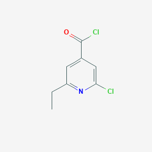 molecular formula C8H7Cl2NO B12113076 2-Chloro-6-ethylpyridine-4-carbonyl chloride CAS No. 89938-71-6