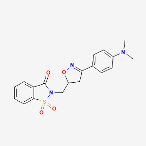 2-[[3-[4-(Dimethylamino)phenyl]-4,5-dihydroisoxazol-5-yl]methyl]-1,1-dioxo-1,2-benzothiazol-3-one