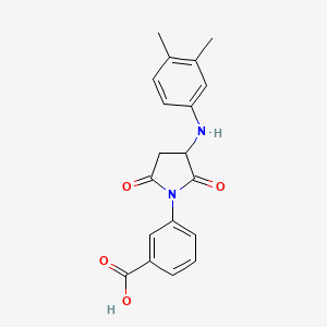 3-{3-[(3,4-Dimethylphenyl)amino]-2,5-dioxoazolidinyl}benzoic acid