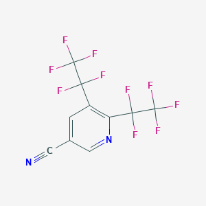 5,6-Bis(1,1,2,2,2-pentafluoroethyl)pyridine-3-carbonitrile