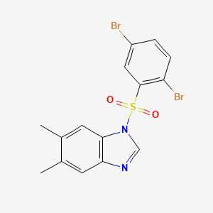 1-(2,5-dibromobenzenesulfonyl)-5,6-dimethyl-1H-1,3-benzodiazole