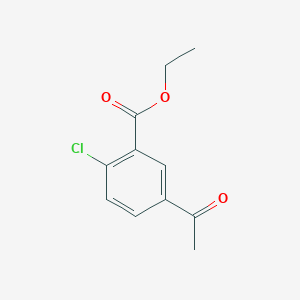 molecular formula C11H11ClO3 B12113358 Ethyl 5-acetyl-2-chlorobenzoate 