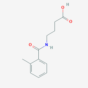 molecular formula C12H15NO3 B12113372 4-[(2-methylbenzoyl)amino]butanoic Acid 