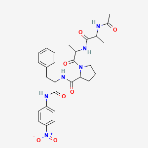 molecular formula C28H34N6O7 B12113377 Ac-DL-Ala-DL-Ala-DL-Pro-DL-Phe-pNA 