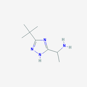 molecular formula C8H16N4 B12113430 1-(5-tert-butyl-4H-1,2,4-triazol-3-yl)ethan-1-amine 