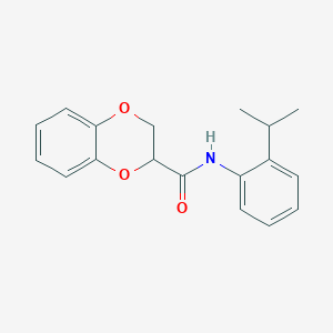 molecular formula C18H19NO3 B12113445 2H,3H-benzo[e]1,4-dioxan-2-yl-N-[2-(methylethyl)phenyl]carboxamide 