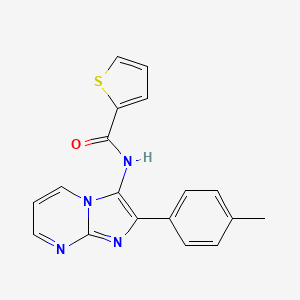 N-[2-(4-methylphenyl)imidazo[1,2-a]pyrimidin-3-yl]thiophene-2-carboxamide