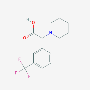 molecular formula C14H16F3NO2 B12113473 2-(Piperidin-1-yl)-2-(3-(trifluoromethyl)phenyl)acetic acid 