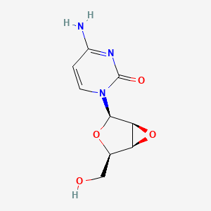 molecular formula C9H11N3O4 B1211348 1-(2,3-Anhydrolyxofuranosyl)cytosine CAS No. 34989-27-0