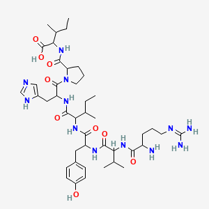 molecular formula C43H68N12O9 B12113483 (Des-Asp1,Ile8)-Angiotensin II 