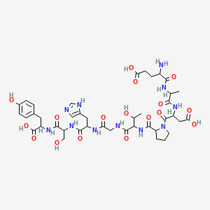 molecular formula C41H57N11O17 B12113491 H-Glu-ala-asp-pro-thr-gly-his-ser-tyr-OH 