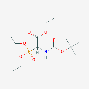 molecular formula C13H26NO7P B12113514 Ethyl 2-((tert-butoxycarbonyl)amino)-2-(diethoxyphosphoryl)acetate 