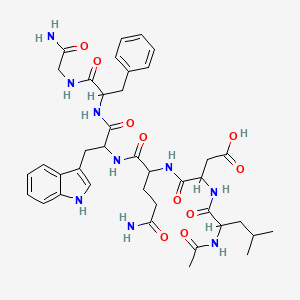 molecular formula C39H51N9O10 B12113534 Ac-DL-Leu-DL-Asp-DL-Gln-DL-Trp-DL-Phe-Gly-NH2 