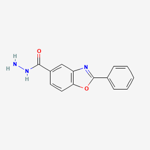 molecular formula C14H11N3O2 B12113548 2-Phenylbenzo[d]oxazole-5-carbohydrazide 