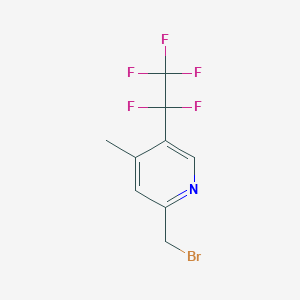 molecular formula C9H7BrF5N B12113554 2-Bromomethyl-4-methyl-5-pentafluoroethylpyridine 