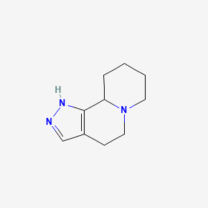 molecular formula C10H15N3 B12113599 Pyrazolo[3,4-a]quinolizine, 1,4,5,7,8,9,10,10a-octahydro- 