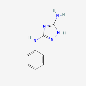 molecular formula C8H9N5 B1211361 N-Phenyl-1H-1,2,4-triazole-3,5-diamine CAS No. 3310-68-7