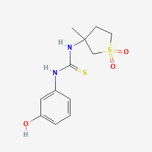 3-({[(3-Hydroxyphenyl)amino]thioxomethyl}amino)-3-methylthiolane-1,1-dione