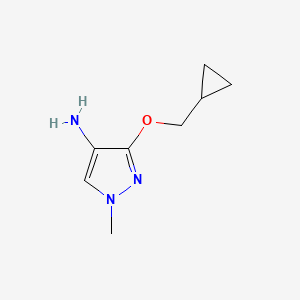 molecular formula C8H13N3O B12113660 3-(Cyclopropylmethoxy)-1-methyl-1H-pyrazol-4-amine 