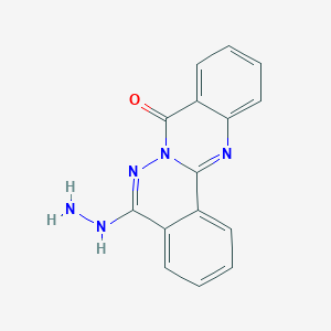 molecular formula C15H11N5O B12113690 5-hydrazino-8H-phthalazino[1,2-b]quinazolin-8-one 