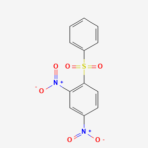 molecular formula C12H8N2O6S B12113695 Benzene, 2,4-dinitro-1-(phenylsulfonyl)- CAS No. 896-80-0