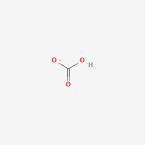 molecular formula HCO3(−)<br>CHO3- B1211370 碳酸氢盐 CAS No. 71-52-3