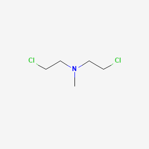 molecular formula C6H13Cl2N<br>(ClCH2CH2)2NC2H5<br>C5H11Cl2N B1211372 Mechlorethamine CAS No. 51-75-2
