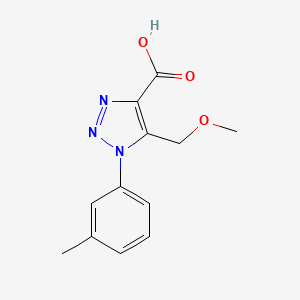 molecular formula C12H13N3O3 B12113793 5-(methoxymethyl)-1-(3-methylphenyl)-1H-1,2,3-triazole-4-carboxylic acid 