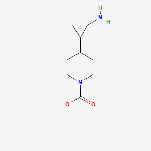 molecular formula C13H24N2O2 B12113851 tert-Butyl 4-(2-aminocyclopropyl)piperidine-1-carboxylate 