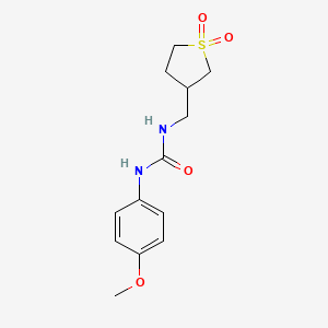 3-[(1,1-Dioxo-1lambda6-thiolan-3-yl)methyl]-1-(4-methoxyphenyl)urea