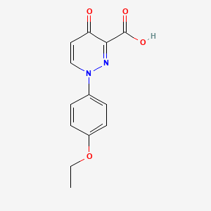 molecular formula C13H12N2O4 B12113890 1-(4-Ethoxyphenyl)-4-oxo-1,4-dihydropyridazine-3-carboxylic acid 