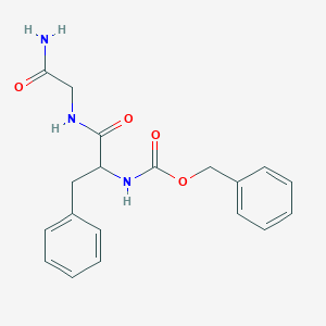 molecular formula C19H21N3O4 B12113897 N-[N-(Benzyloxycarbonyl)-3-phenylalanyl]glycinamide 