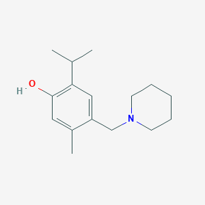 molecular formula C16H25NO B1211390 2-Isopropyl-5-methyl-4-(1-piperidinylmethyl)phenol CAS No. 5408-16-2