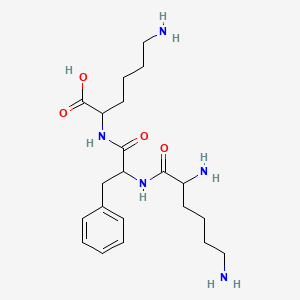 molecular formula C21H35N5O4 B12113905 Lysylphenylalanyllysine 