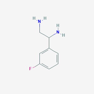 molecular formula C8H11FN2 B12113907 1-(3-Fluorophenyl)ethane-1,2-diamine 