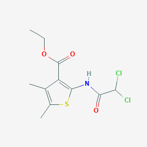 molecular formula C11H13Cl2NO3S B12113919 Ethyl 2-[(dichloroacetyl)amino]-4,5-dimethylthiophene-3-carboxylate 