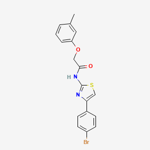 N-[4-(4-bromophenyl)(1,3-thiazol-2-yl)]-2-(3-methylphenoxy)acetamide