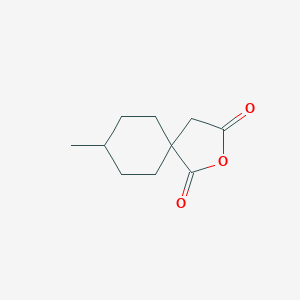 molecular formula C10H14O3 B12114014 8-Methyl-2-oxaspiro[4.5]decane-1,3-dione 