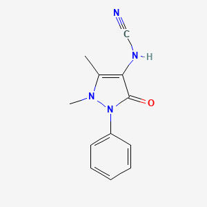 molecular formula C12H12N4O B12114015 Cyanamide, N-(2,3-dihydro-1,5-dimethyl-3-oxo-2-phenyl-1H-pyrazol-4-yl)- CAS No. 924859-50-7