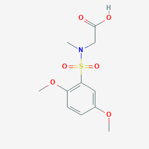 molecular formula C11H15NO6S B1211402 2-[(2,5-Dimethoxyphenyl)sulfonyl-methylamino]acetic acid 