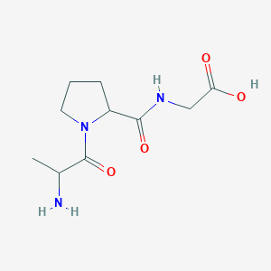 molecular formula C10H17N3O4 B12114034 2-[[1-(2-Aminopropanoyl)pyrrolidine-2-carbonyl]amino]acetic acid 