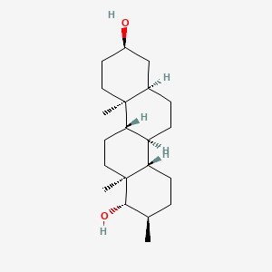 molecular formula C21H36O2 B1211404 17-Methyl-D-homoandrostane-3,17-diol CAS No. 76612-30-1