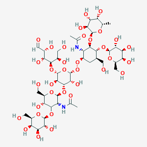 molecular formula C46H78N2O35 B1211411 Monofucosyllacto-n-hexaose CAS No. 96656-34-7