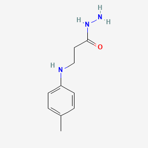 molecular formula C10H15N3O B12114142 3-[(4-Methylphenyl)amino]propanehydrazide CAS No. 21911-86-4